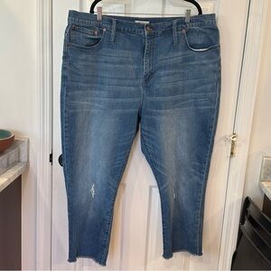 Madewell Women’s High Rise Slim Crop Boyjean EUC!